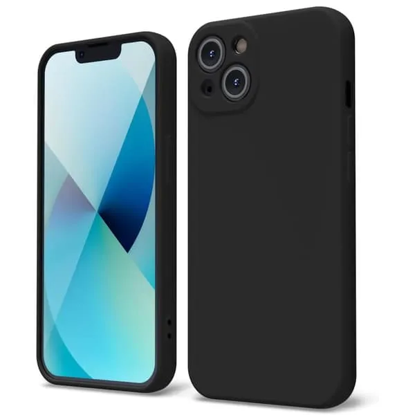 iPhone 14 Matt Svart Deksel - Ekstra kamerabeskyttelse
