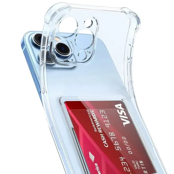 iPhone 15 Plus gjennomsiktig lommebokdeksel