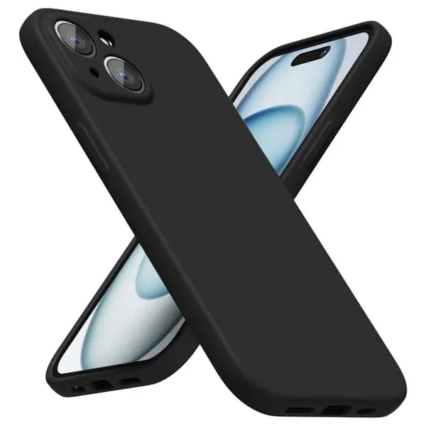 iPhone 15 Plus Matt Svart Deksel - Ekstra kamerabeskyttelse