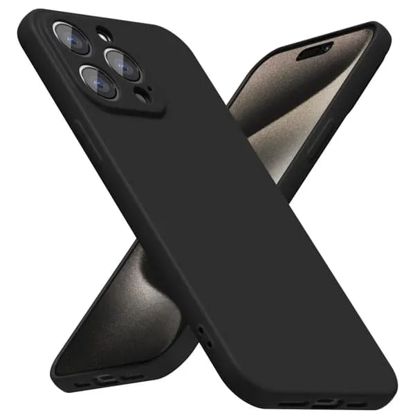 iPhone 15 Pro Max Matt Svart Deksel - Ekstra Kamerabeskytter