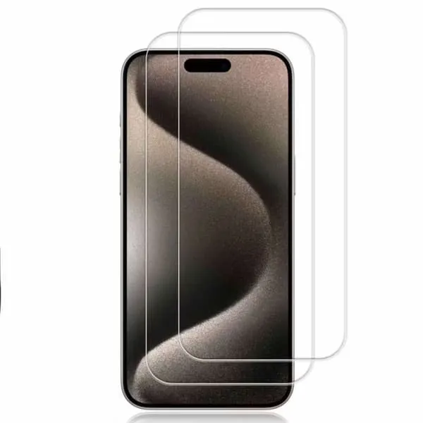 2-Pakning iPhone 15 Pro Skjermbeskytter Glass