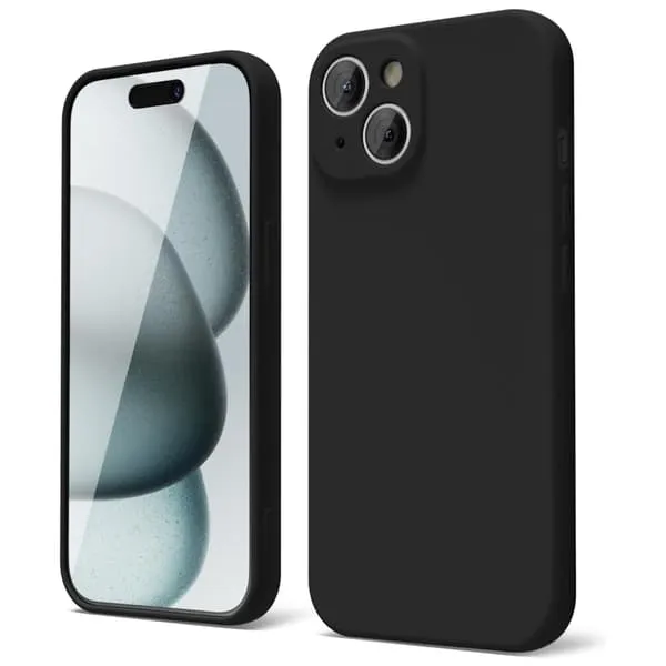 iPhone 15 Matt Svart Deksel - Ekstra kamerabeskyttelse