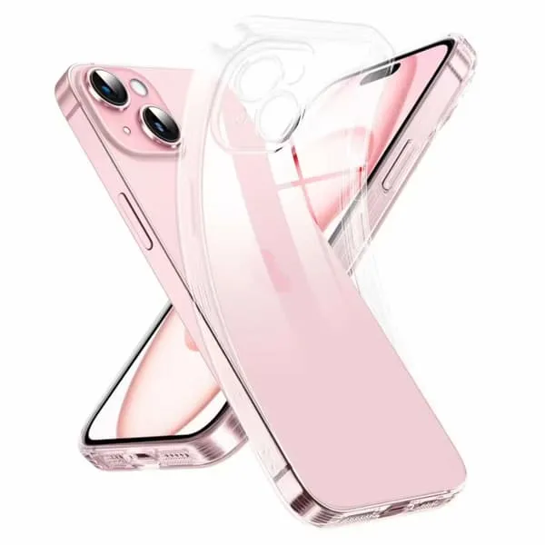 iPhone 15 gjennomsiktig TPU-deksel – ekstra kamerabeskyttelse