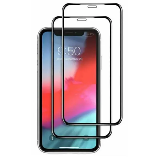 2-pack iPhone XS Max HD Screen Protector Cured Glass Black