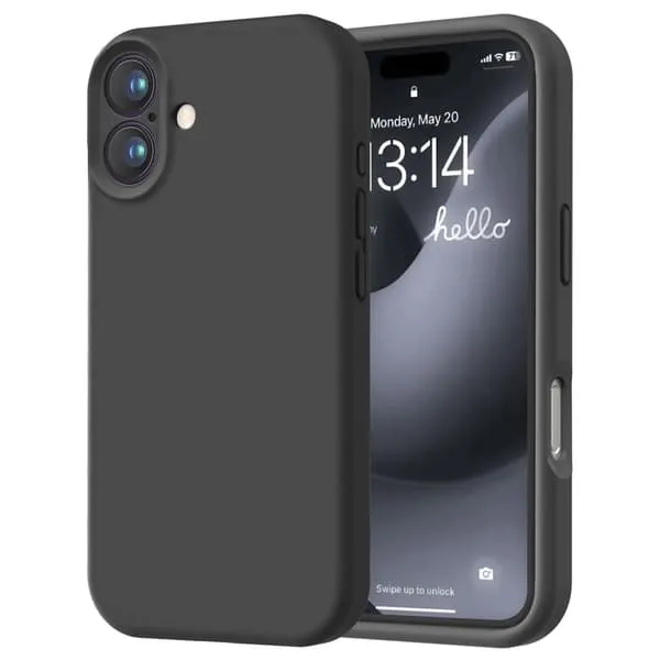 iPhone 16 Matt Svart Deksel - Ekstra kamerabeskyttelse