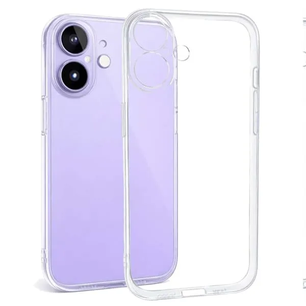 Gjennomsiktig deksel med kamerabeskyttelse til iPhone 16