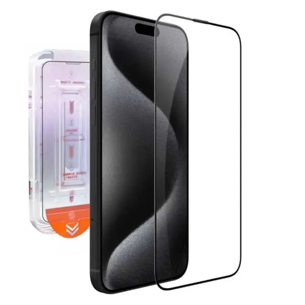 Easy Install iPhone 16 Pro Skjermbeskytter HD Herdet Glass