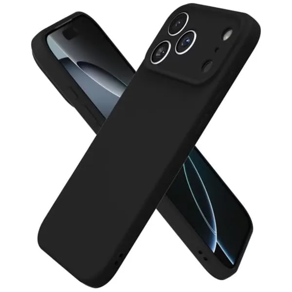 iPhone 17 Pro Matt Svart Silikondeksel