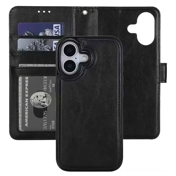 Magnetisk lommebok-deksel iPhone 17 – med kortspor og RFID-beskyttelse