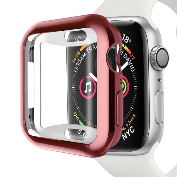 Omfattende Apple Watch 4/5/6/Se Shell Screen Protector Pink 40mm