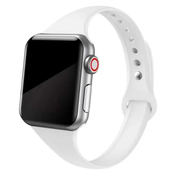 Small Apple Watch silikonarmbånd 38/40/41 hvitt