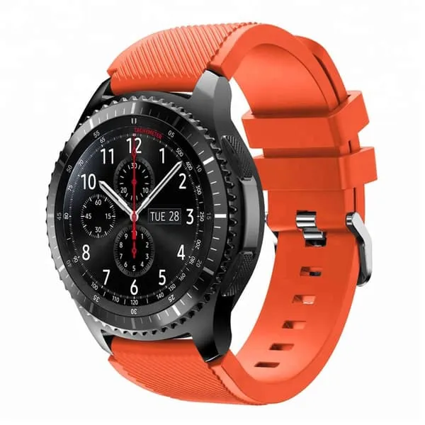 Klockarmband med metallfeste 22 mm for Samsung Galaxy Gear S3 / Gear 2 Erstatningsrem for Huawei Watch GT for Watch 2 Pro for Ticwatch Pro