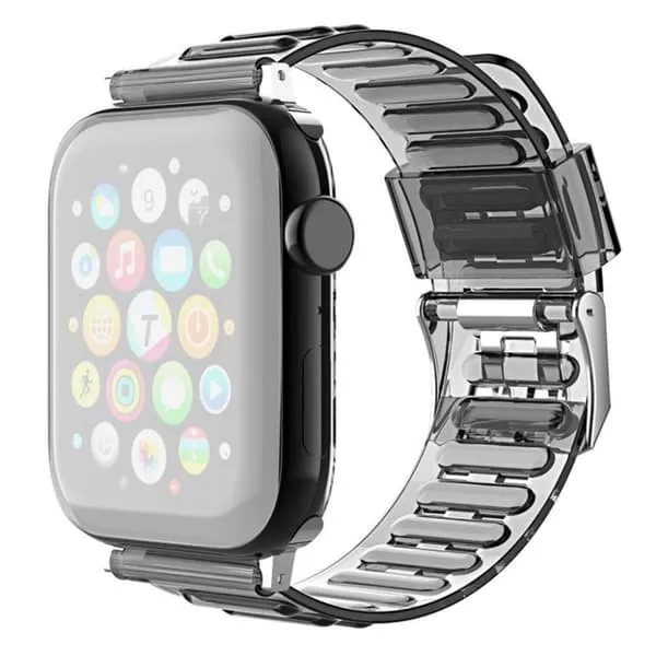 Apple Watch Series 6 / 5 44 mm gjennomsiktig klokkebånd - Svart