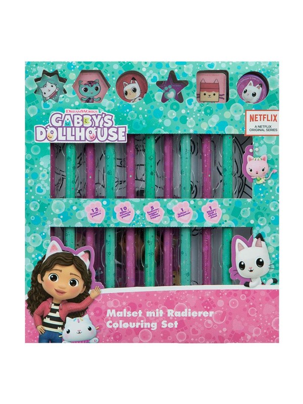 Undercover Coloring set with Erasers Gabby's Dollhouse 29 pcs.