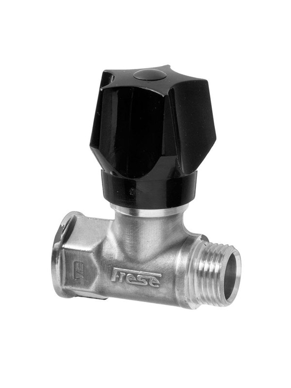 Frese stop valve dn15 med f raw brass with handle