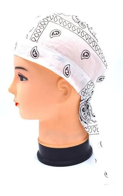 Hvitt Paisley Zandana skjerf