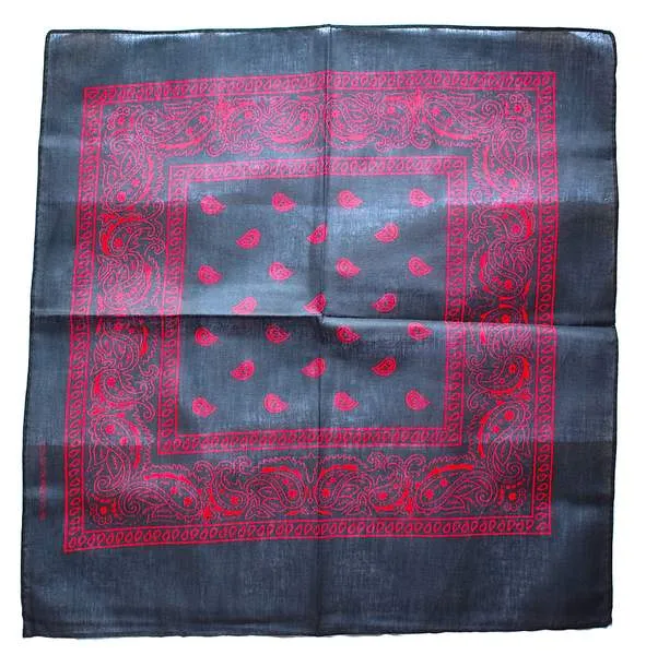 Svart og rød Bandana Paisley