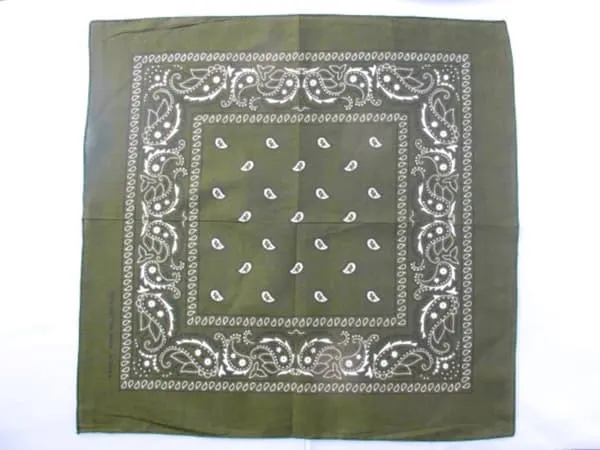 Bandana skjerf Paisley mørkegrønn