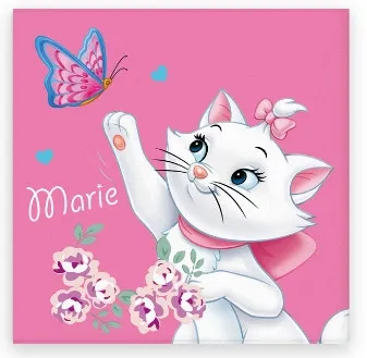 Disney Marie Sommerfugl Katt Håndkle, Ansiktshåndkle, Håndkle 30x30 cm - Perfekt for Barn og Katter!