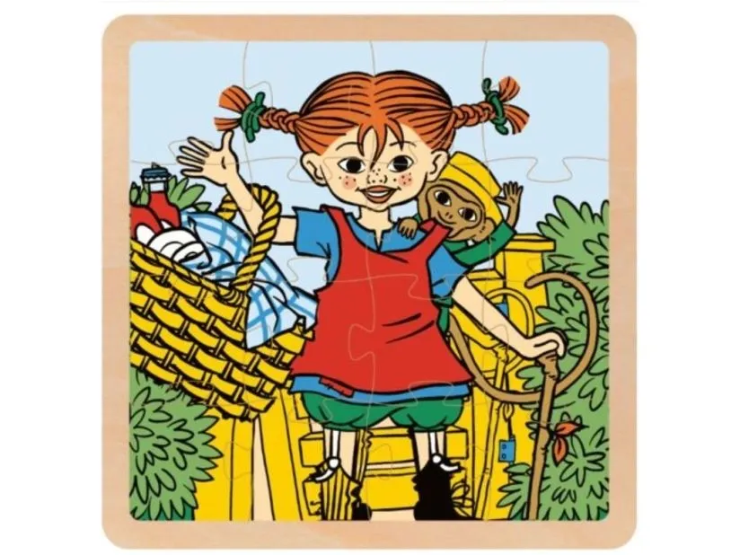 Pippi Langstrømpe - Puslespill i tre - Pippi og Hr. Nilsson