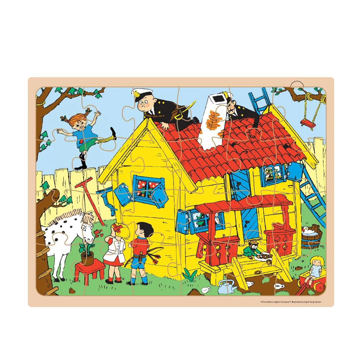 Pippi treinnrammet puslespill