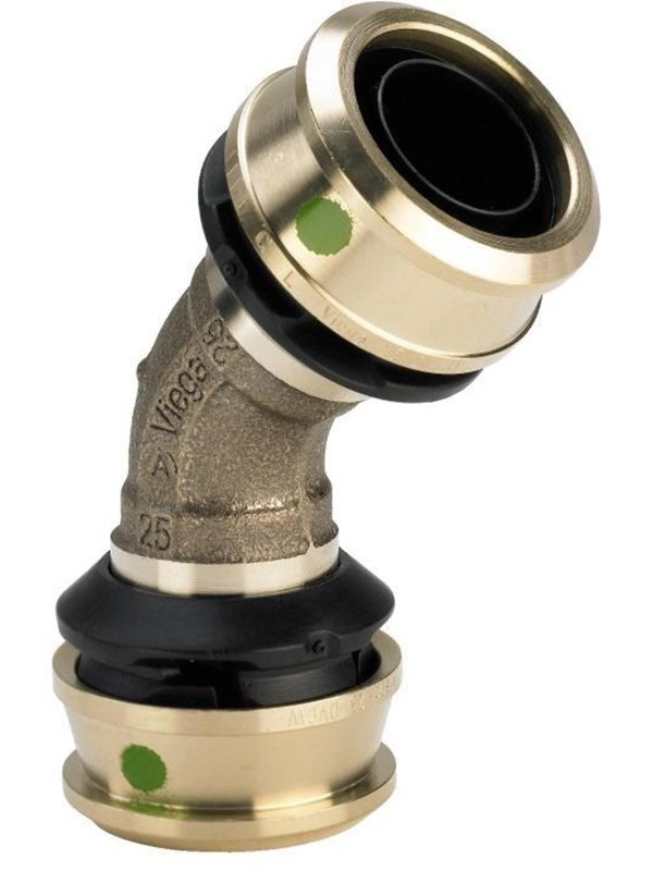 Viega Raxofix bend 45° 25 gunmetal / glossy