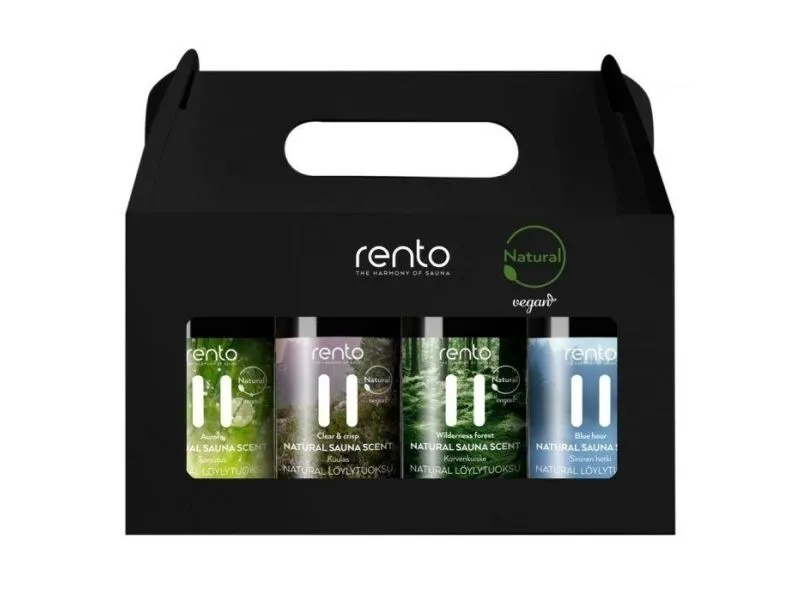 RENT0 duftesett til badstue 4 × 100 ml