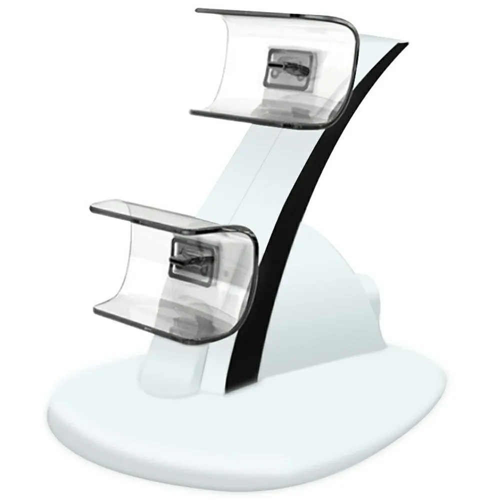 IPLAY HBP-253 Sony PlayStation 5 Game Controller Holder Storage Stand Charging Dock with Type-C Port LED Indicator - White