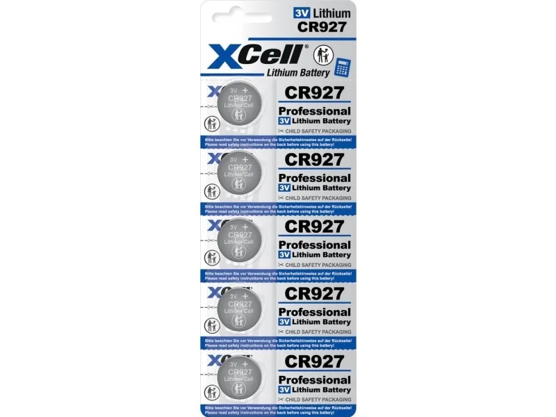 XCell knappecelle CR 927, 5 stk., 30 litium (148264)