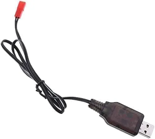 Yunique - USB 3.7V MH Ni-CD Lader for Fjernkontroll Leketøybatterier | JST 2P-kabel | Lading