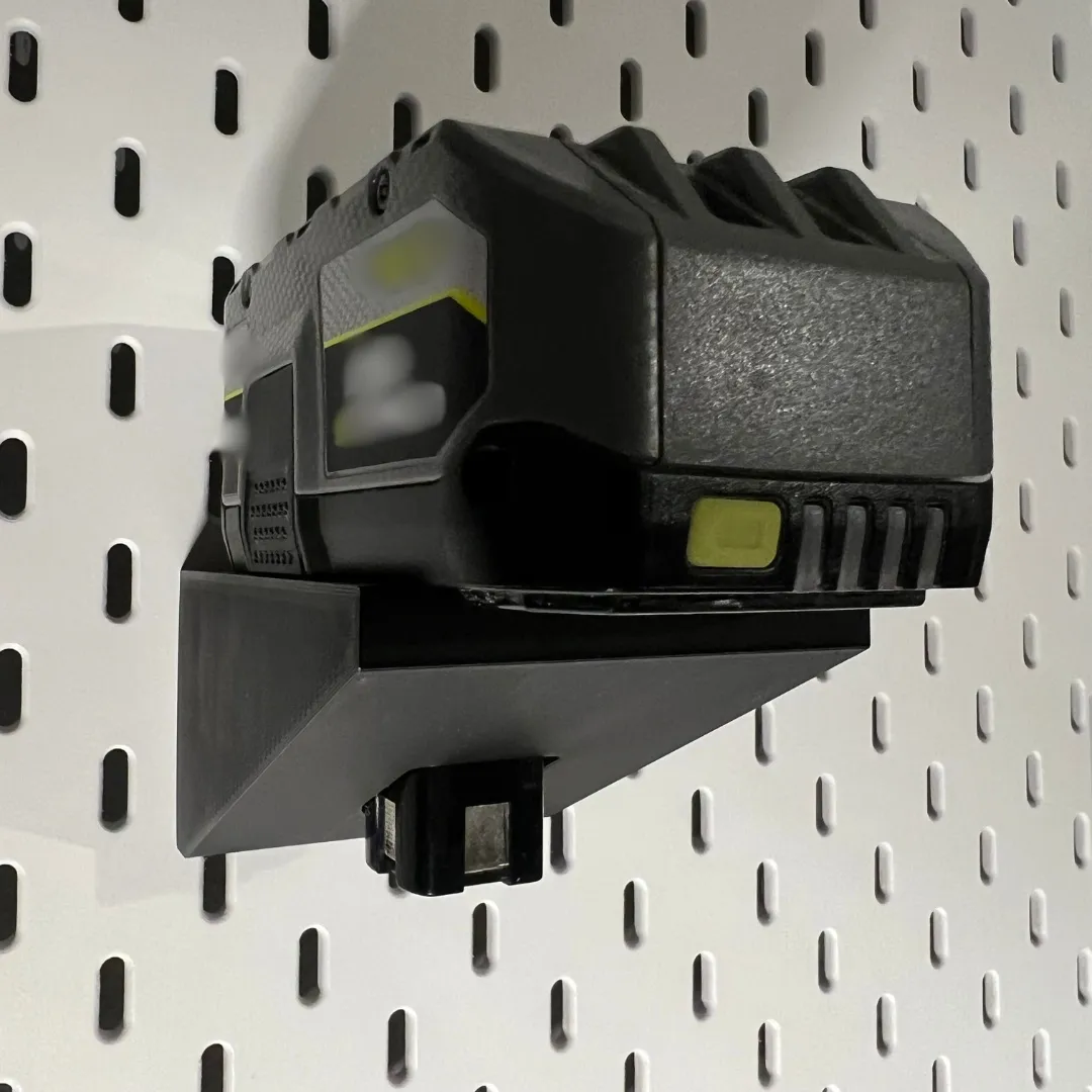 Ryobi batteriholder til Ikea Skadis