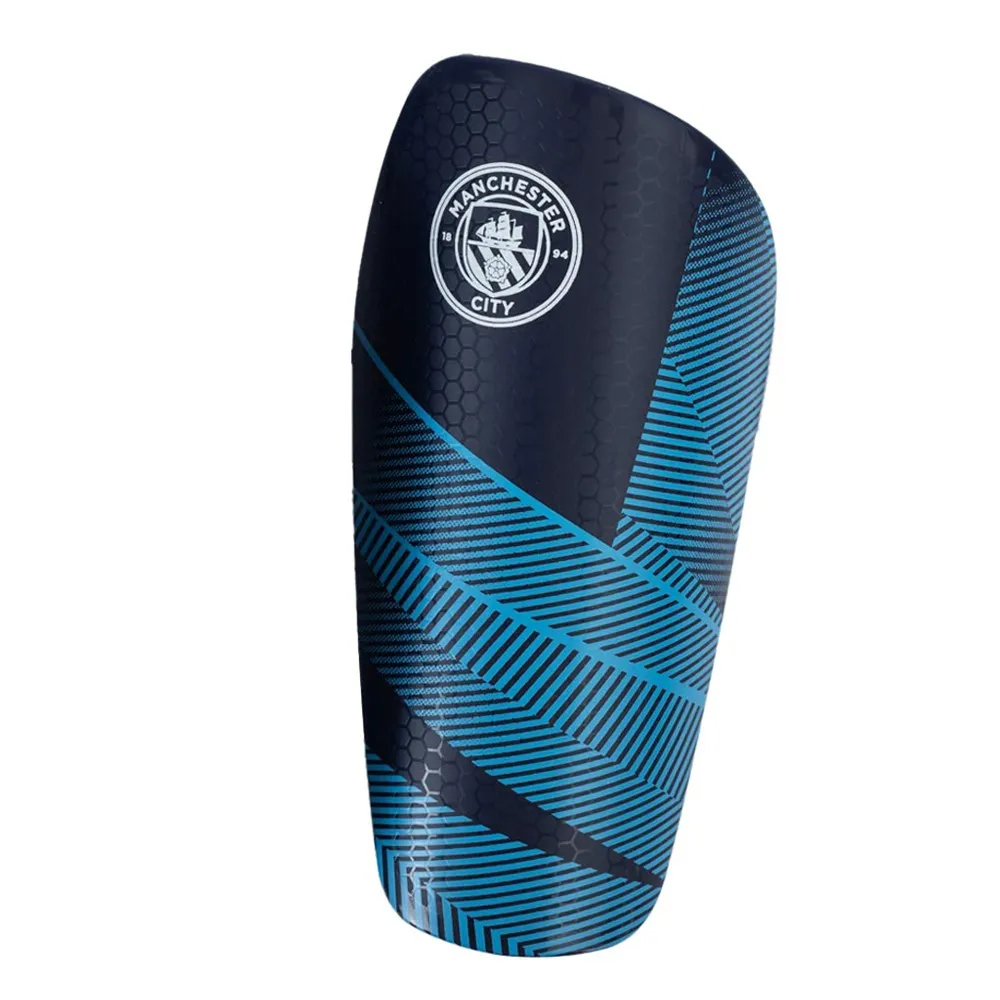 Manchester City FC Childrens/Kids Fuse Slip-In Shin Guards