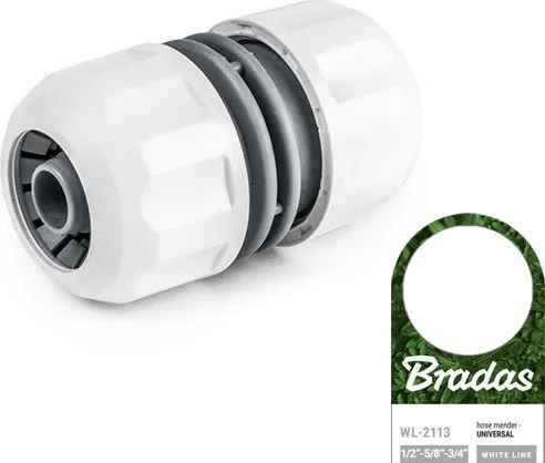 BRADAS slangekobling universell 1/2", 5/8", 3/4" / WHITE LINE