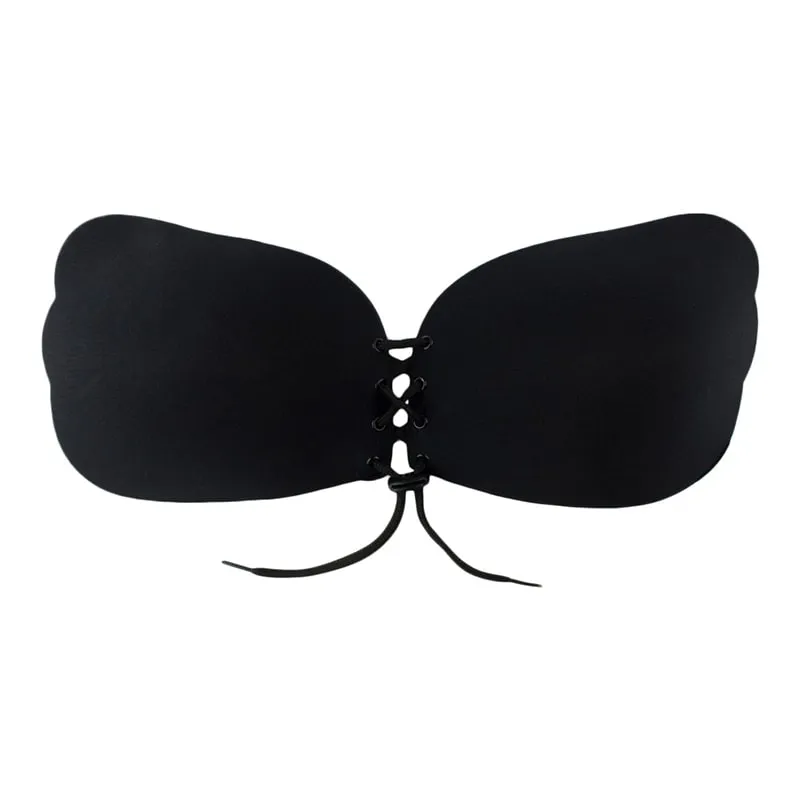 Selvklebende Push-Up bh, Usynlig støtte - Svart, B-Cup