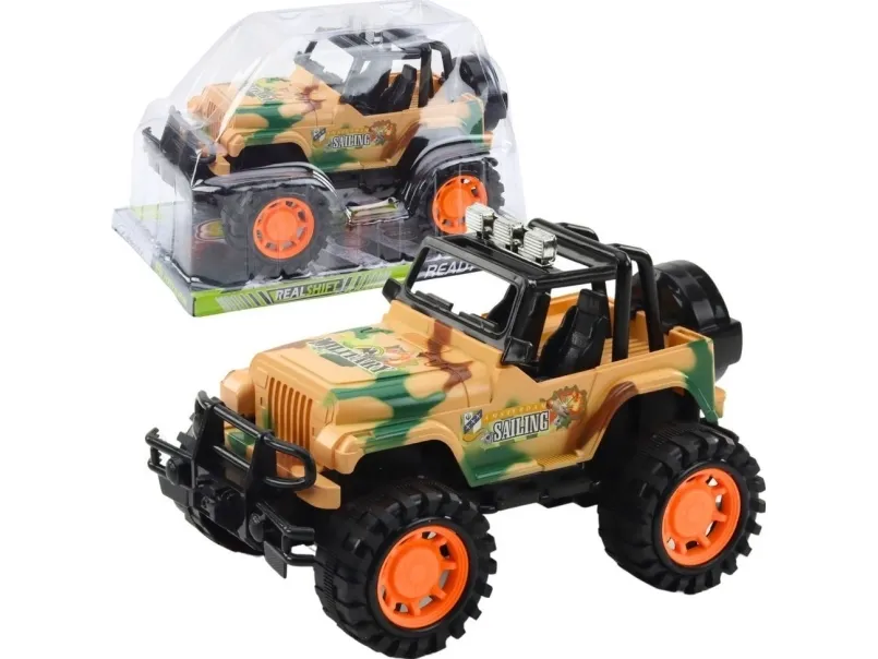 LeanToys stor militær terrengbil off-road beige