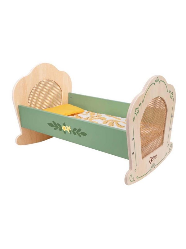 Classic World Vintage Wooden Doll Cradle