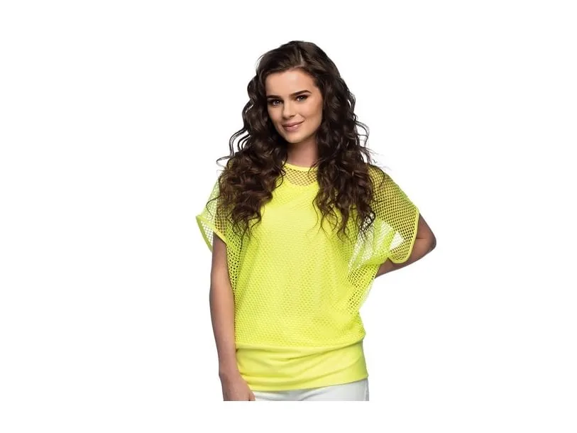 Neon gul netbluse