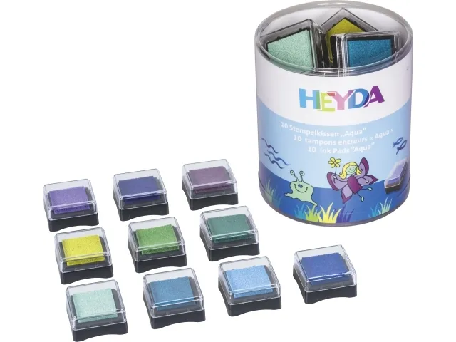HEYDA 204888472, Blekkpute for barn, Blå, Grønn, Fiolett, Gult, 30 mm, 30 mm