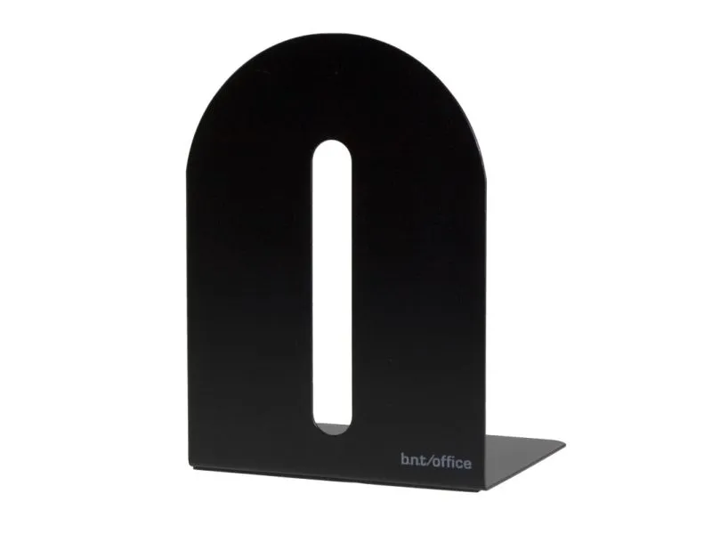 Bokstøtte i metall, 15x15 cm, svart - (2 stk./pakning)