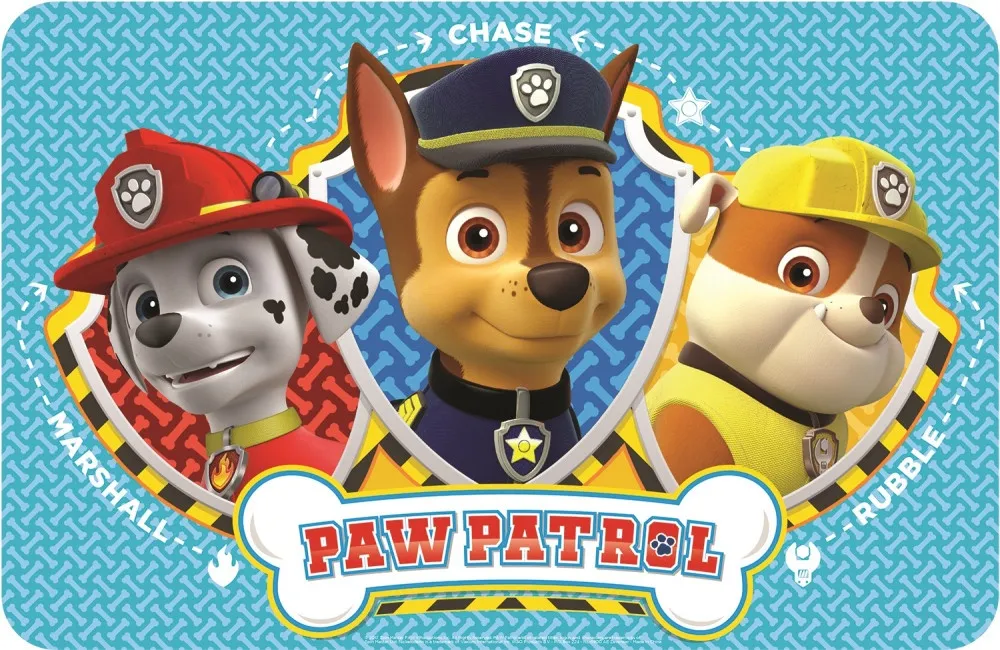 Paw Patrol Trio bordbrikke 43x28 cm – Perfekt for barnas måltider!