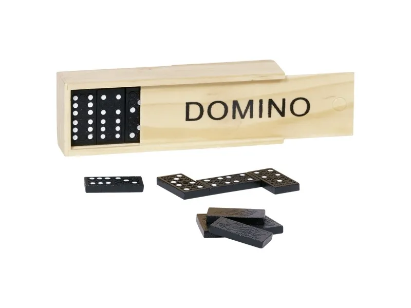 Goki Domino game in wooden box, Barn, Tre, Gutt/Jente, 4 år, 38 mm, 19 mm