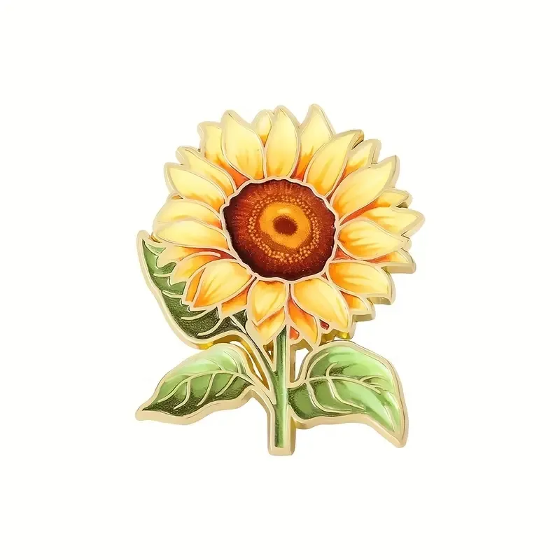 Brosje - Nål - Blomst - Solsikke