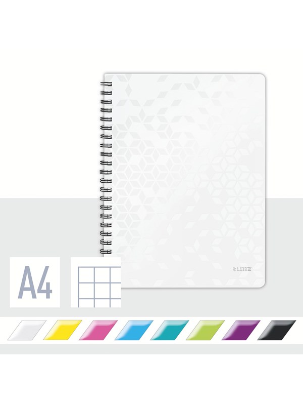 Leitz Notatbok  WOW PP A4 Ruter 80 ark