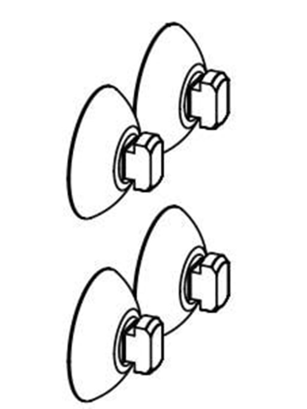 AQUAEL Sugekopp 4stk Fan mini/micro