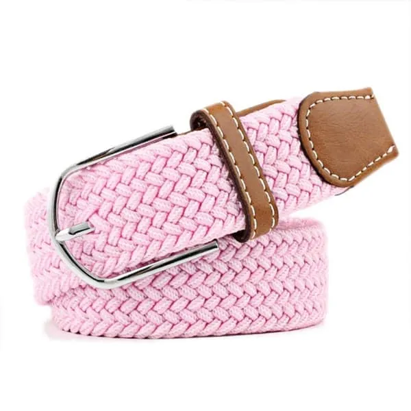 Belt med strekk - Elastisk lerretstoffskip W26 -W36 rosa