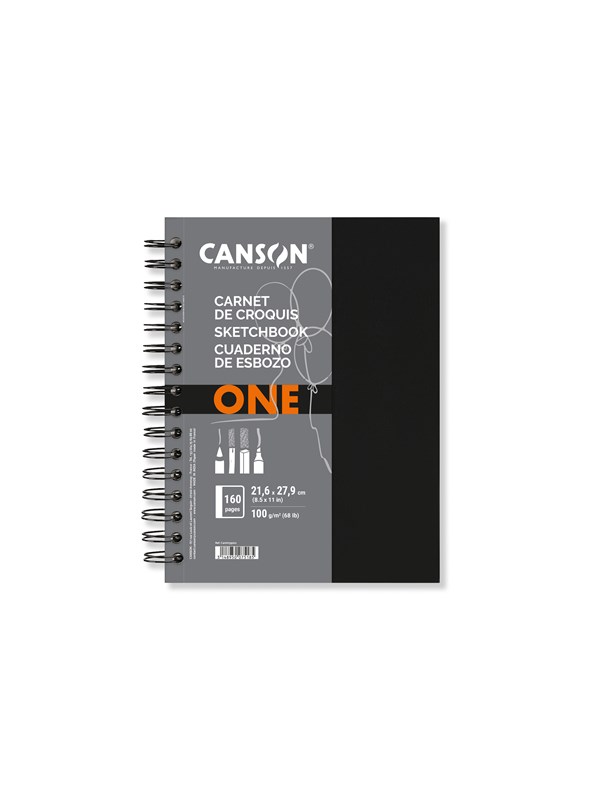 Canson One Art Book 21.6x27.9 cm 100G Spiral 80 SH Portrait