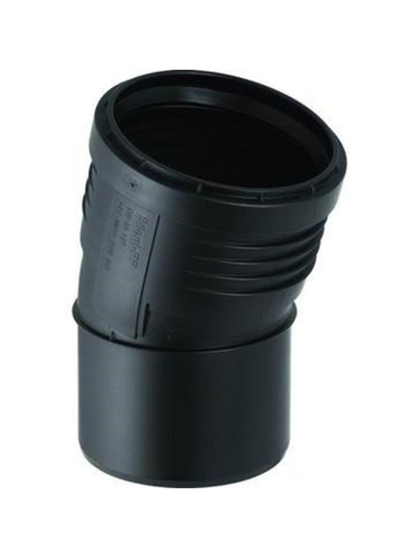 Geberit silent bend 15 ° 110mm mf black pp