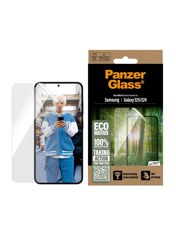 PanzerGlass Eco MATRIX Screen Protector Samsung Galaxy S25 | Ultra-Wide Fit