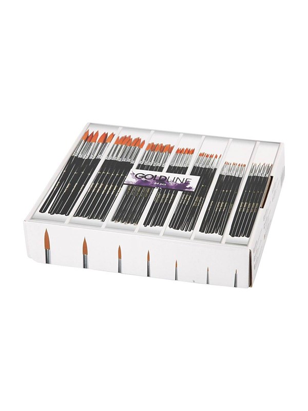 Creativ Company Round brushes - 7 sizes 84 pcs.