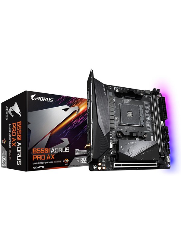 GIGABYTE B550I AORUS PRO AX Hovedkort - AMD B550 - AMD AM4 socket - DDR4 RAM - Mini-ITX